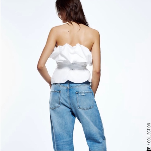 LAST ONE!! NWT Zara Voluminous Poplin Top - Picture 10 of 11